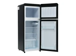 Frigorífico retro de 92L con 2 puertas e iluminación LED - -27°C a 13°C - Negro