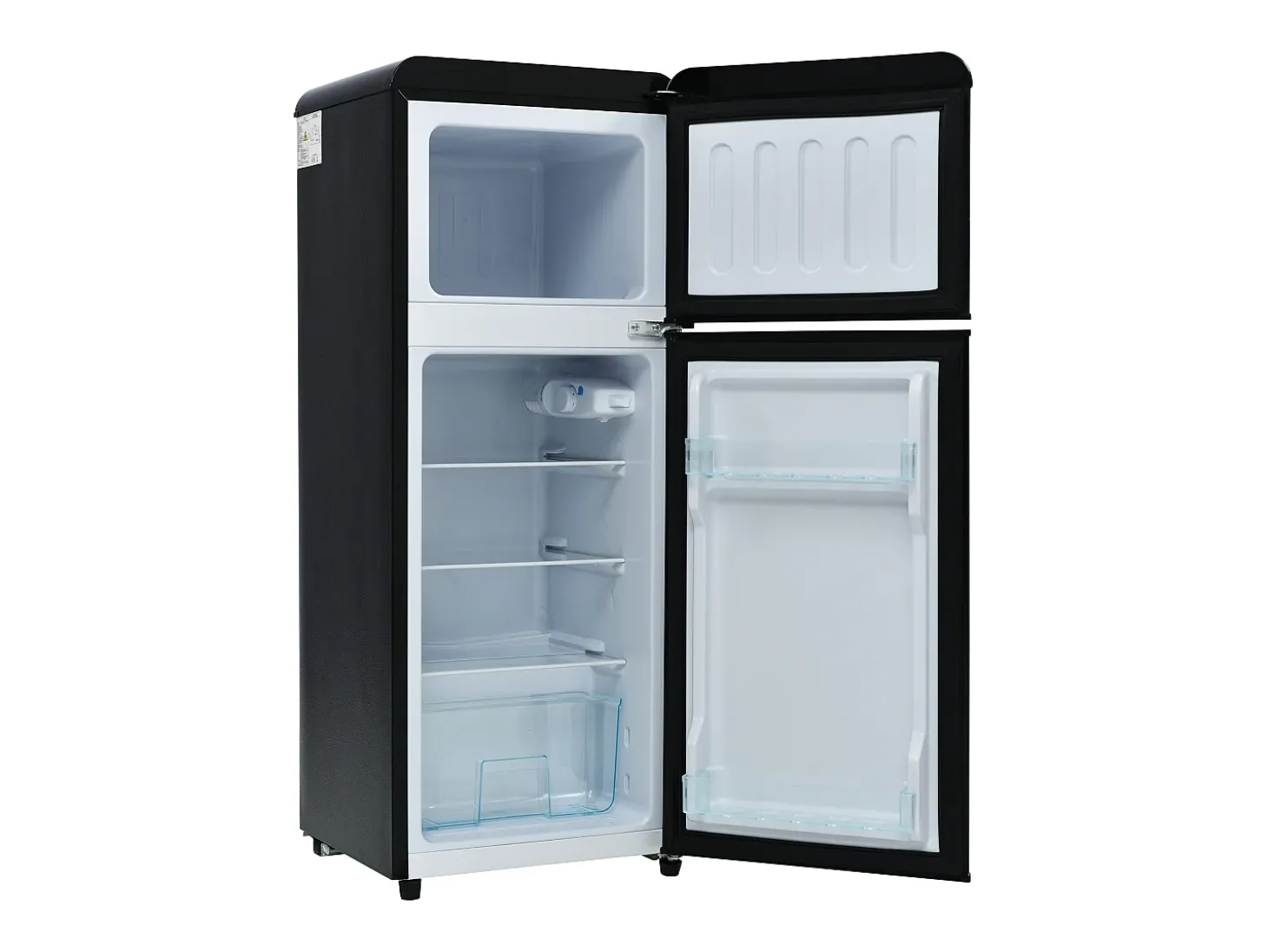 Frigorífico retro de 92L con 2 puertas e iluminación LED - -27°C a 13°C - Negro