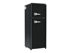 Frigorífico retro de 92L con 2 puertas e iluminación LED - -27°C a 13°C - Negro