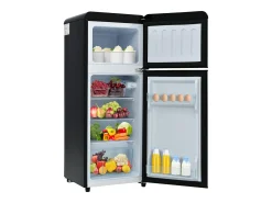 Frigorífico retro de 92L con 2 puertas e iluminación LED - -27°C a 13°C - Negro