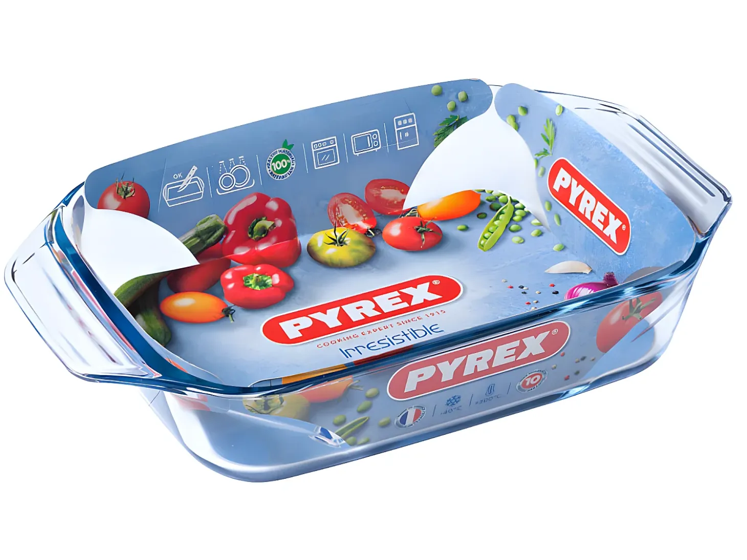 Fuente rectangular Let's Share Pyrex vidrio 31,5x19,7x6,4 cm