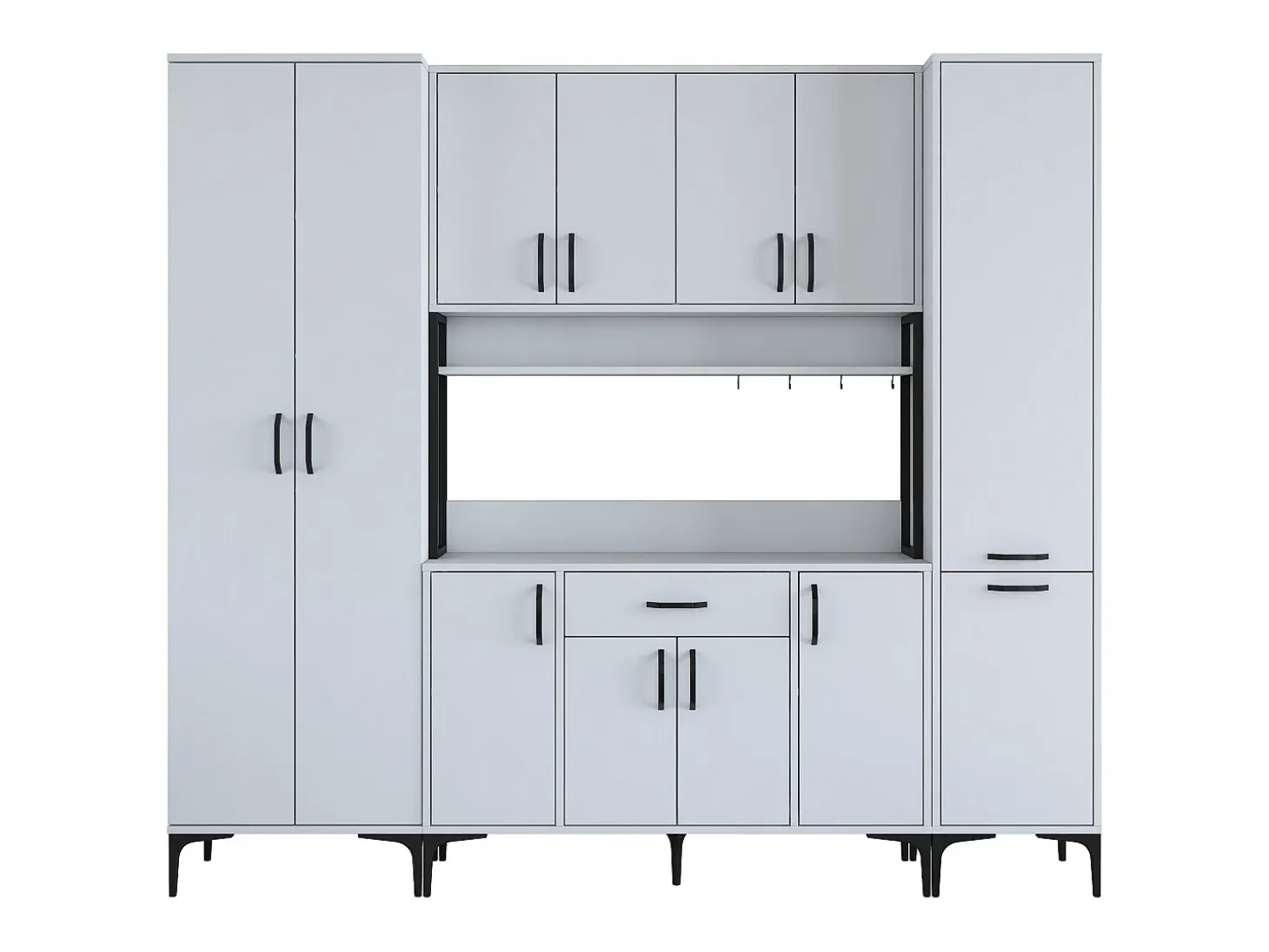 Gabinete multiusos JE132 3053 Blanco 220x198.6x40 cm