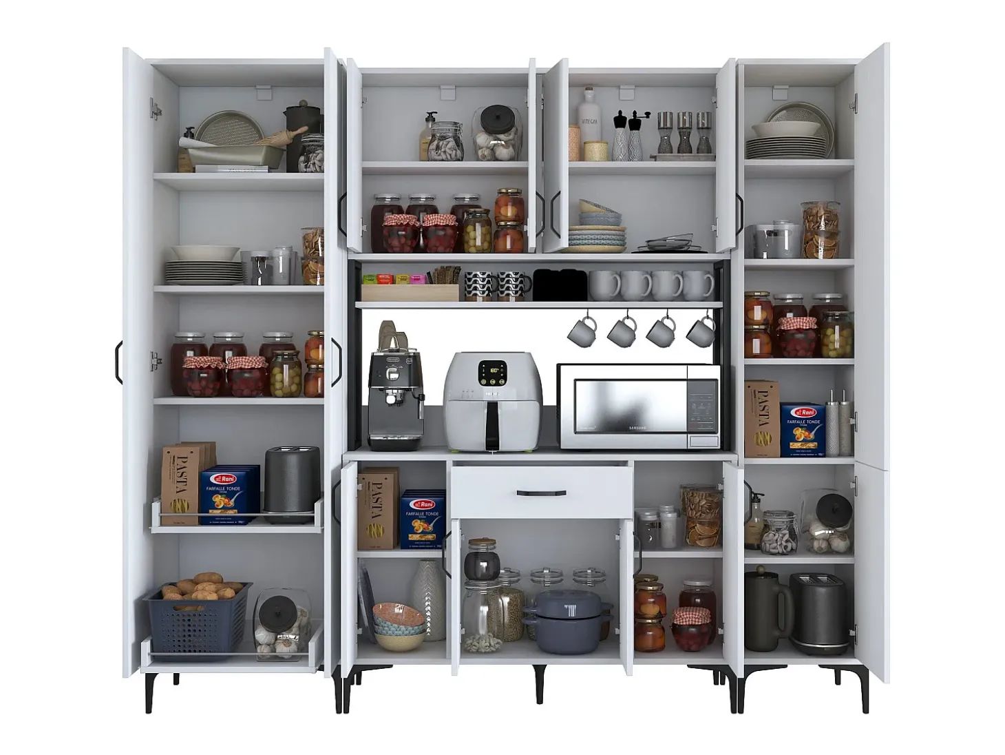 Gabinete multiusos JE132 3053 Blanco 220x198.6x40 cm