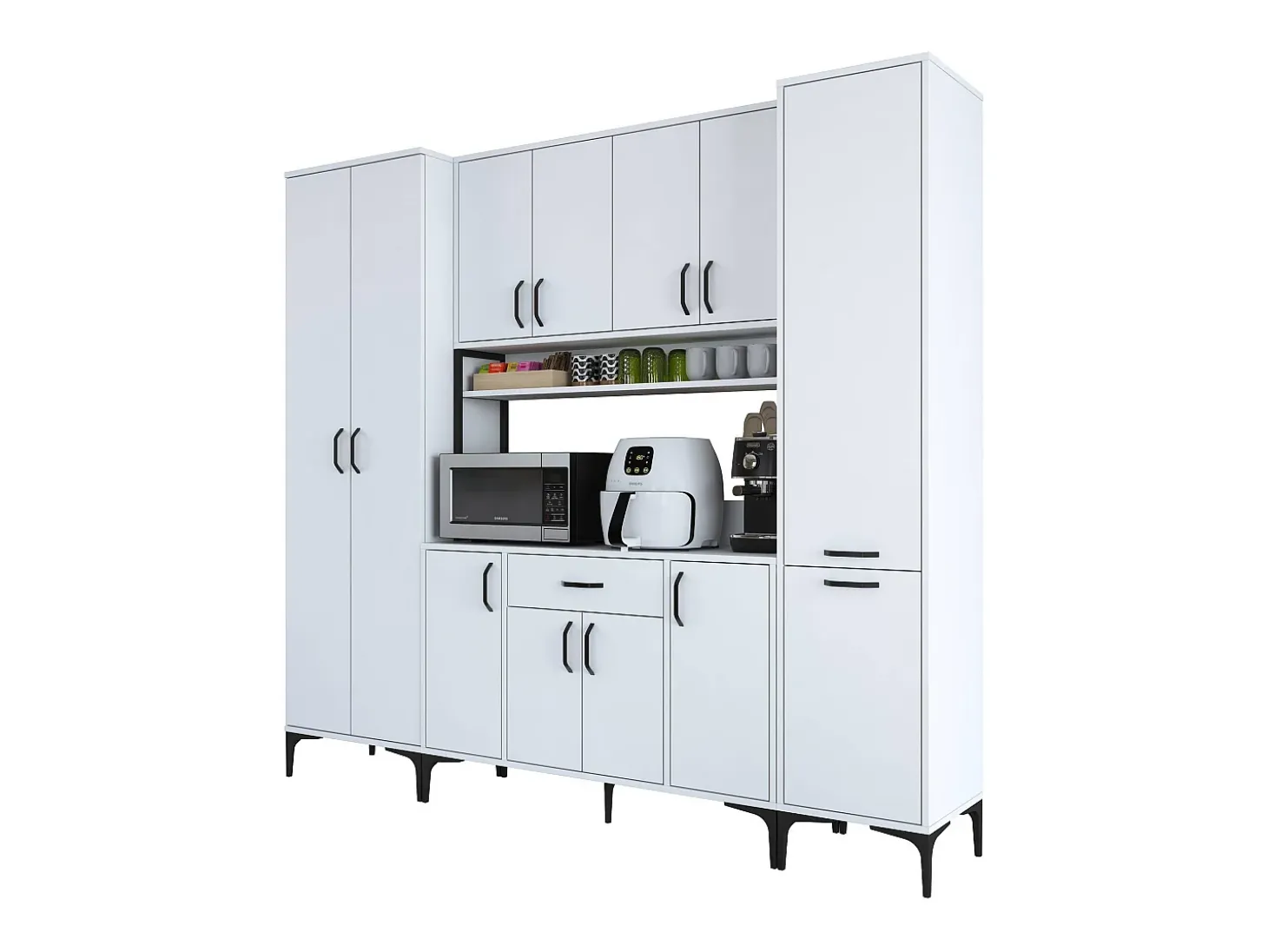 Gabinete multiusos JE132 3053 Blanco 220x198.6x40 cm