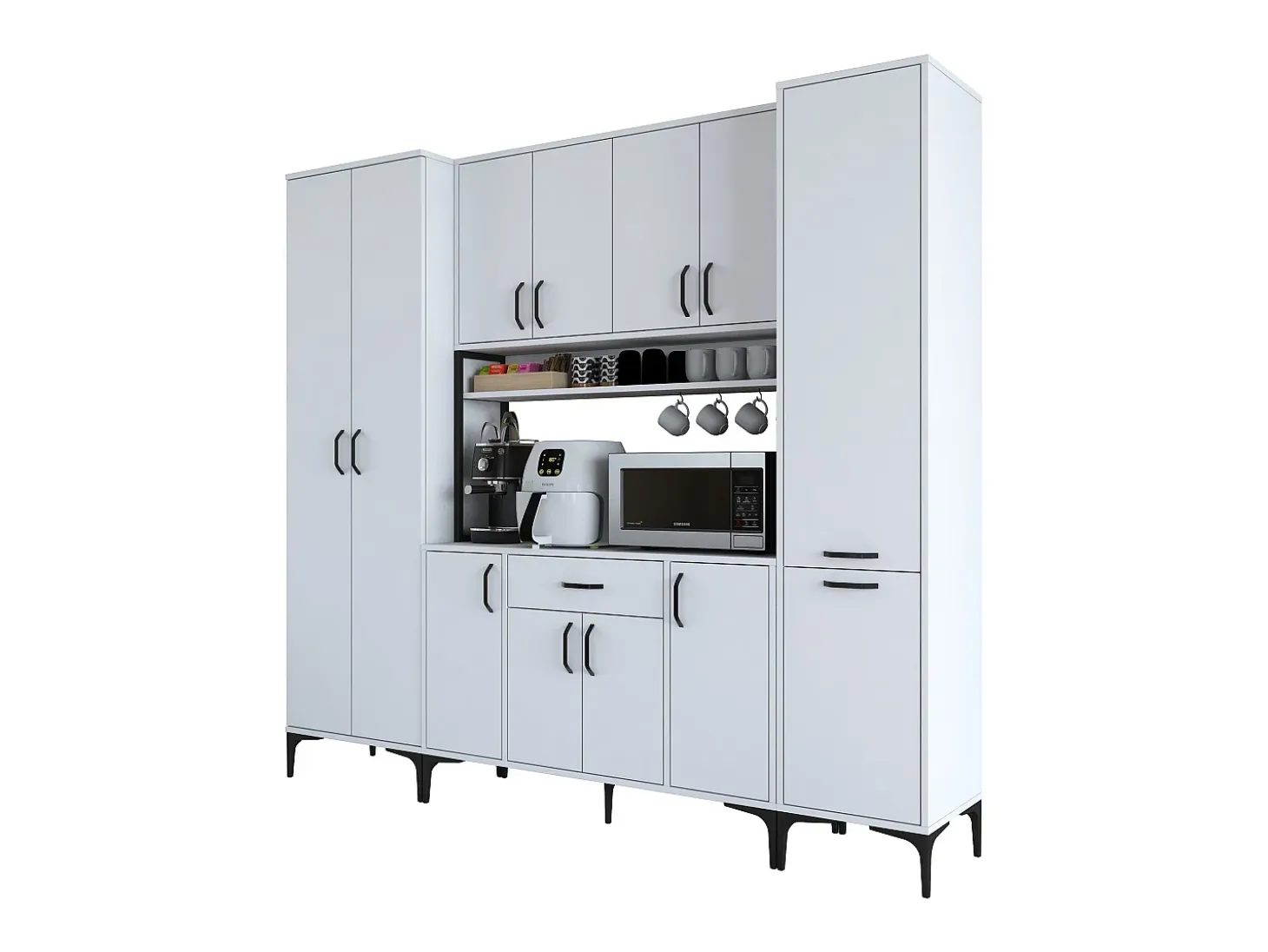 Gabinete multiusos JE132 3053 Blanco 220x198.6x40 cm