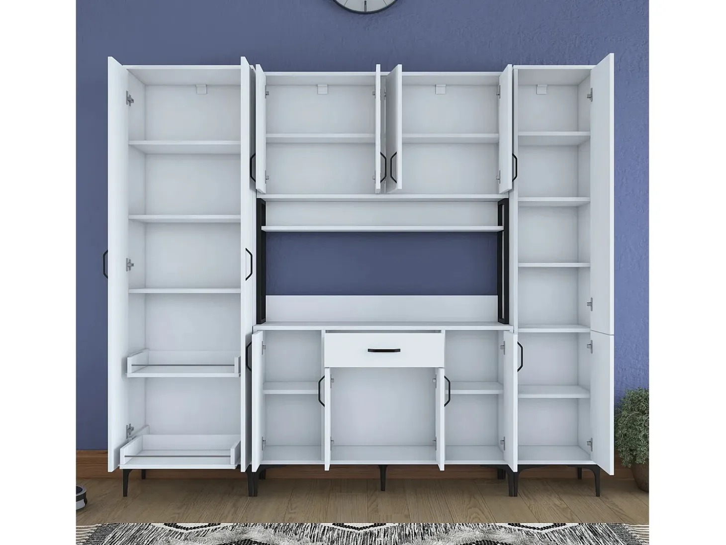 Gabinete multiusos JE132 3053 Blanco 220x198.6x40 cm