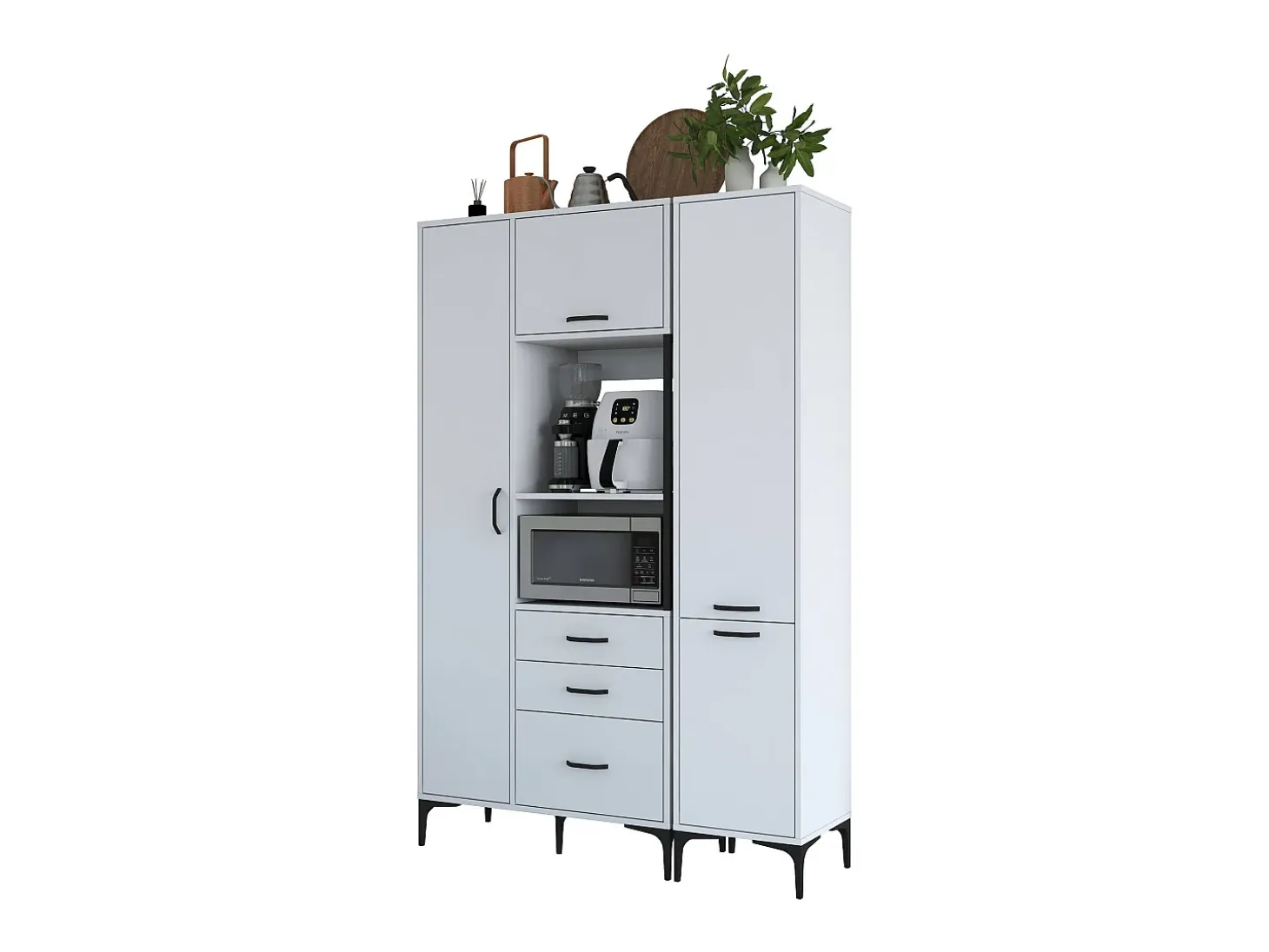 Gabinete multiusos JE118 2964 Blanco 130x198.6x40 cm