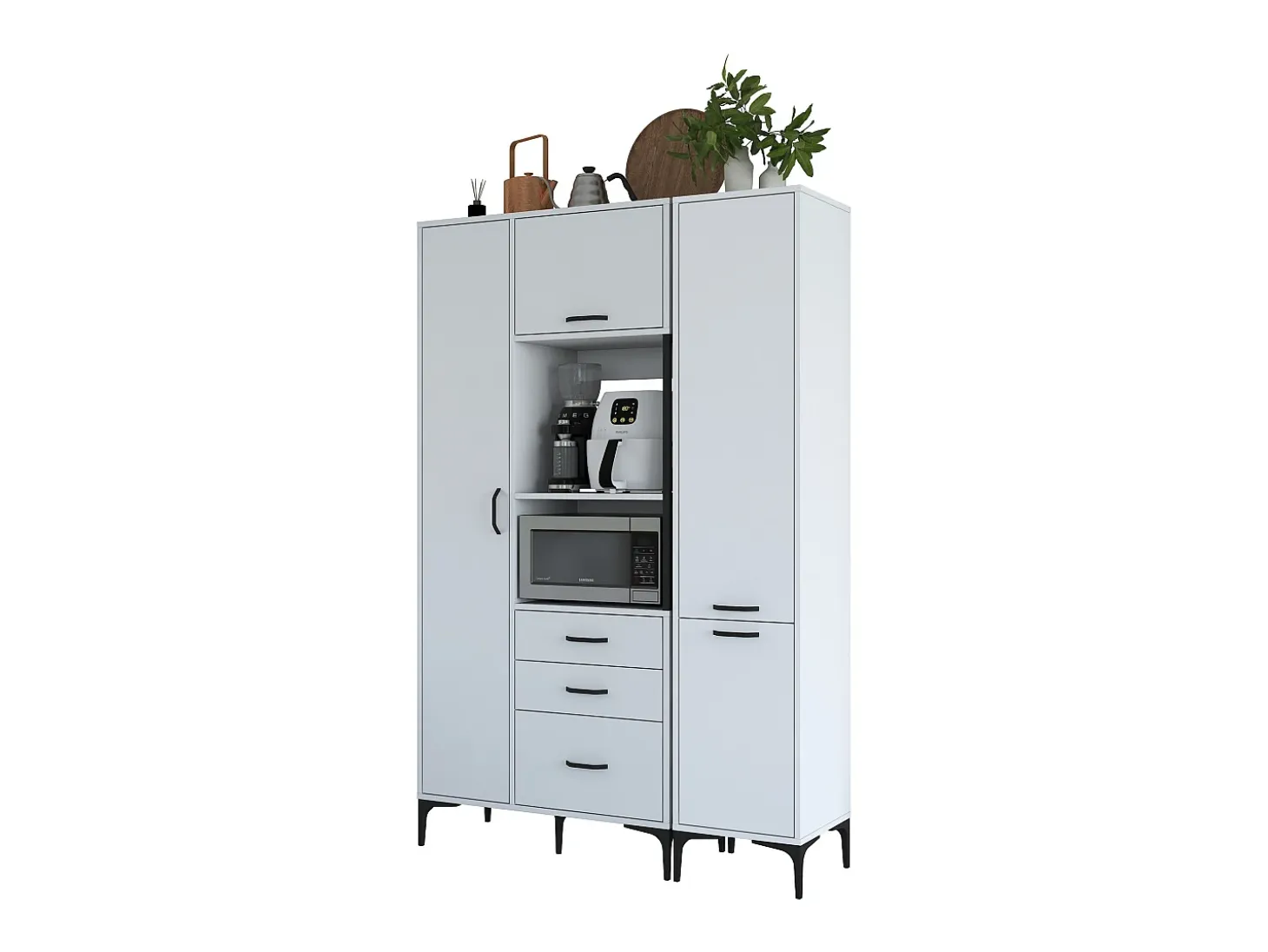 Gabinete multiusos JE118 2964 Blanco 130x198.6x40 cm