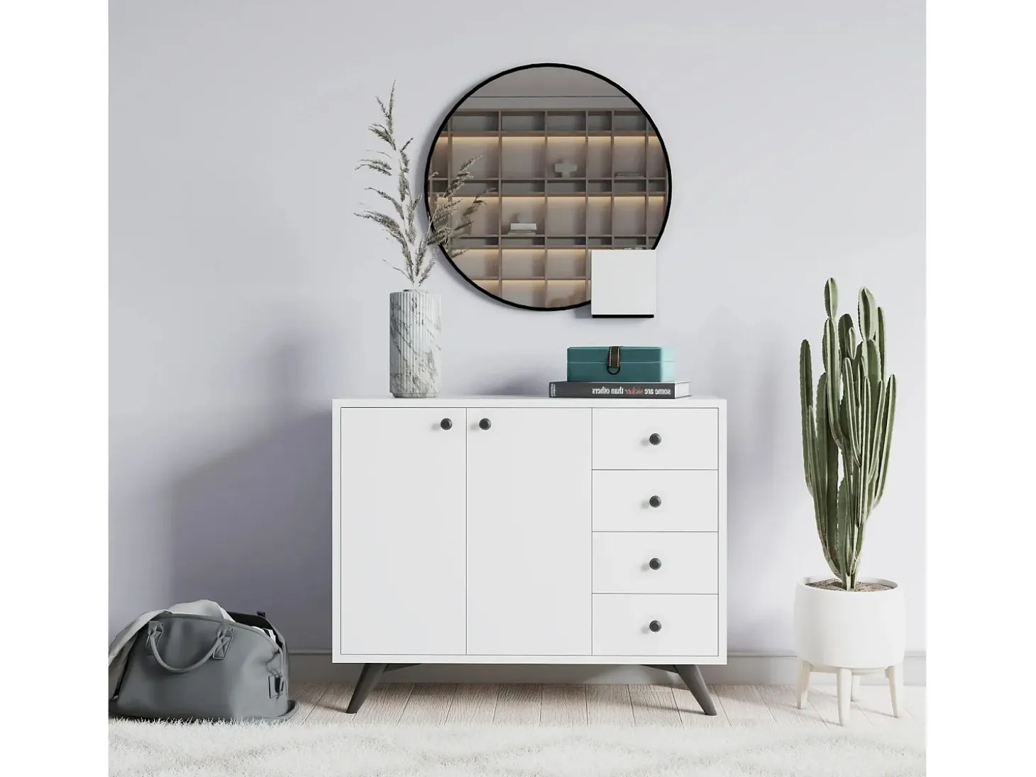 Gabinete multiusos Waga Blanco 100x82x35 cm