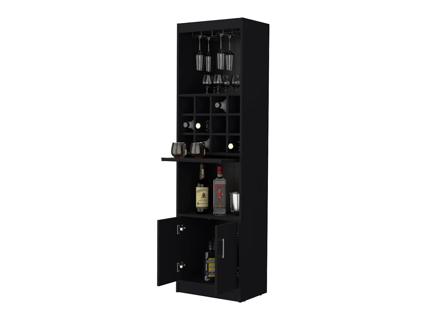 Gabinete para bar Kevil, wengué