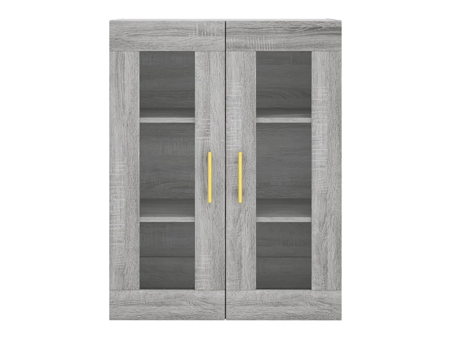 Gabinetes de pared de 2 piezas de madera de ingeniería gris Sonoma