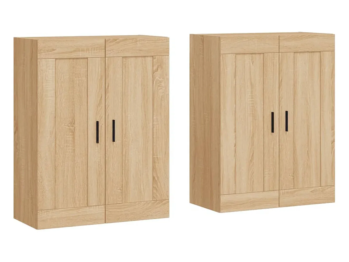 Gabinetes de pared de 2 piezas, roble Sonoma, madera de ingeniería
