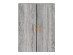 Gabinetes de pared de 2 piezas de madera de ingeniería gris Sonoma