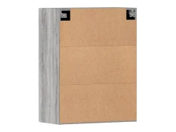 Gabinetes de pared de 2 piezas de madera de ingeniería gris Sonoma