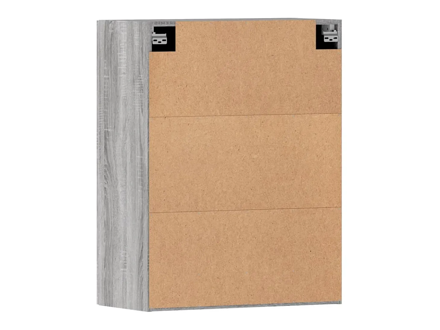 Gabinetes de pared de 2 piezas de madera de ingeniería gris Sonoma