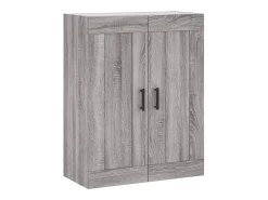 Gabinetes de pared de 2 piezas de madera de ingeniería gris Sonoma