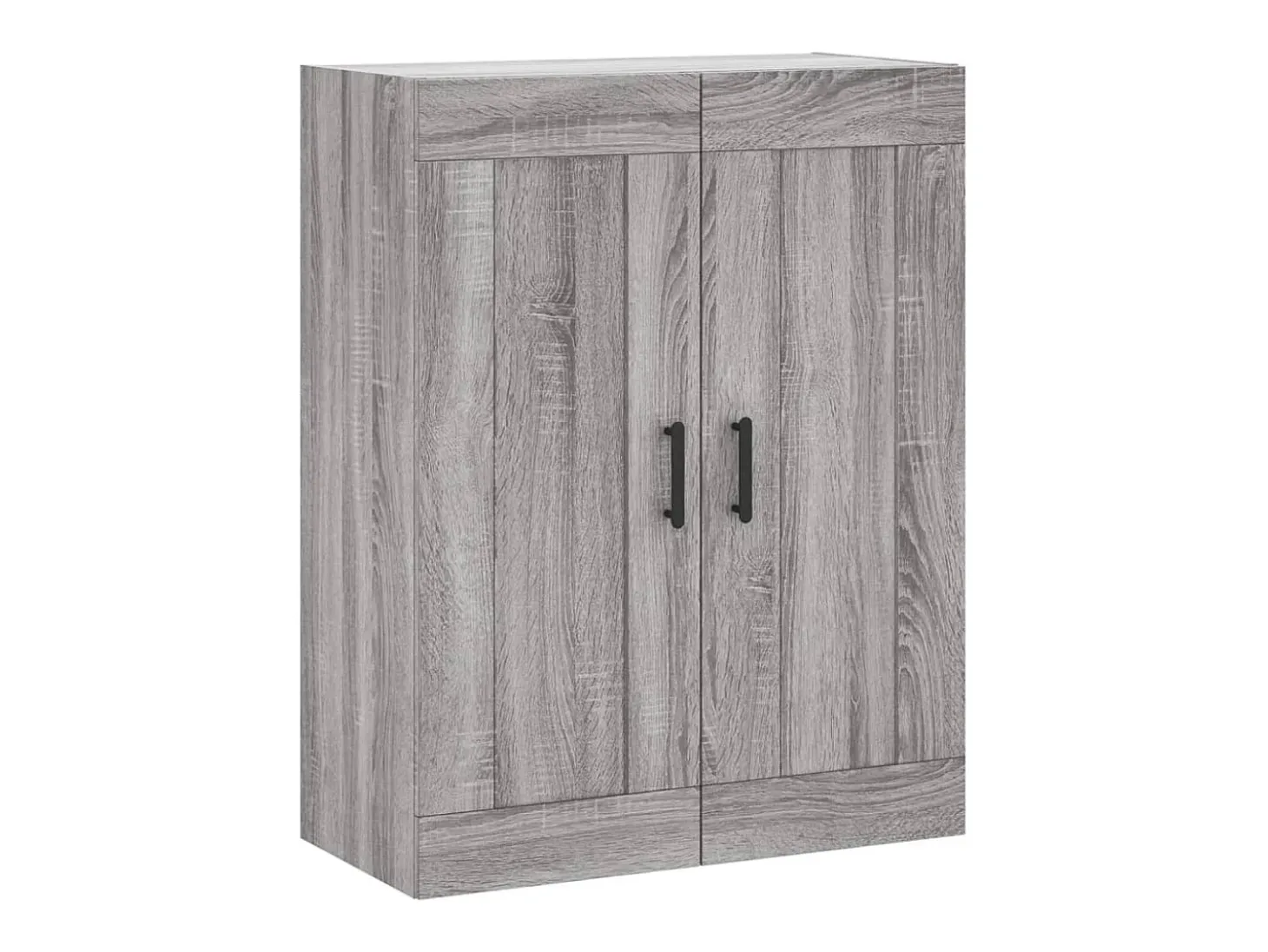 Gabinetes de pared de 2 piezas de madera de ingeniería gris Sonoma