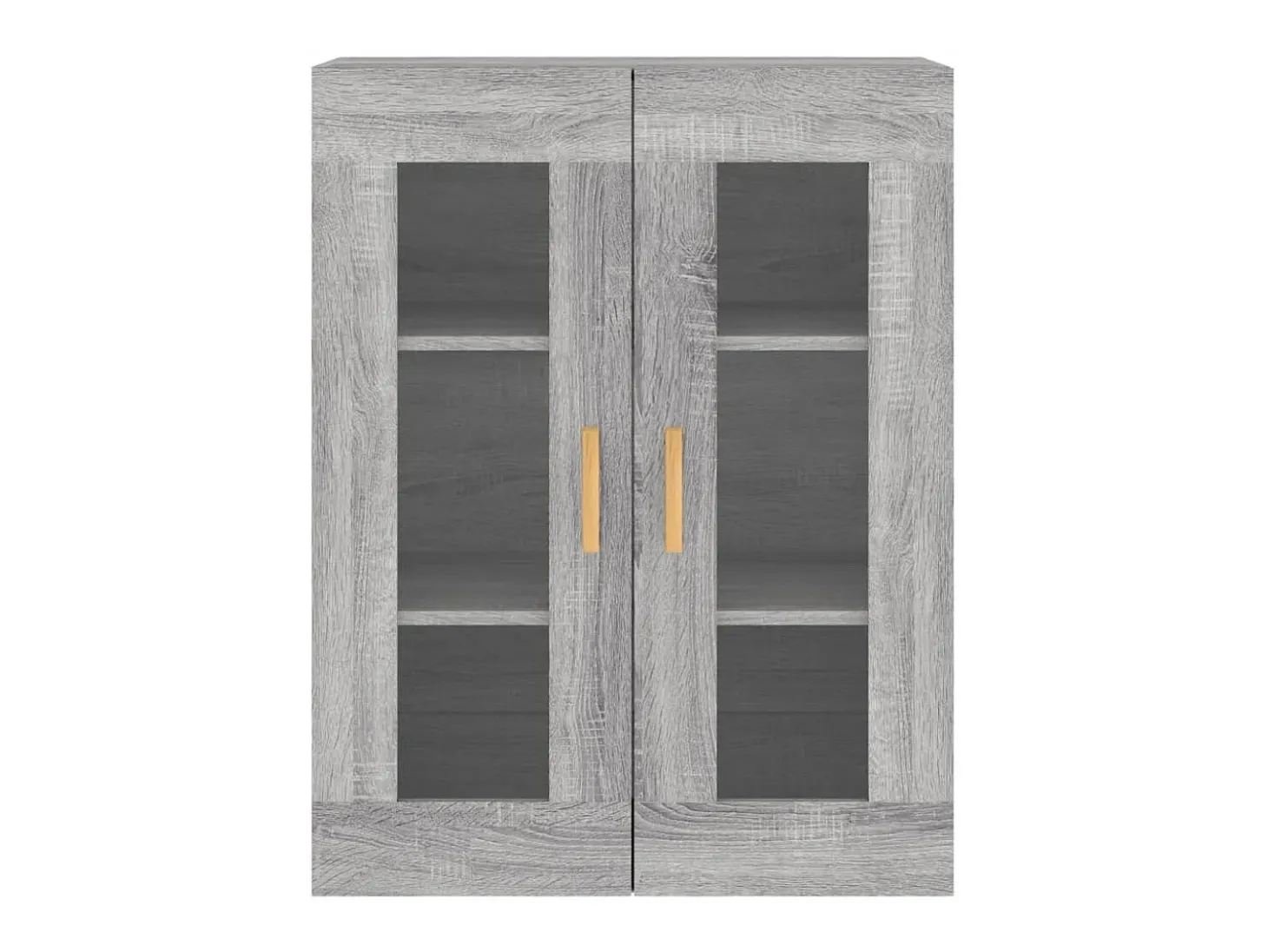 Gabinetes de pared de 2 piezas de madera de ingeniería gris Sonoma