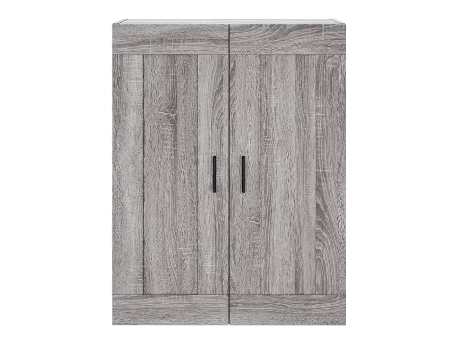 Gabinetes de pared de 2 piezas de madera de ingeniería gris Sonoma