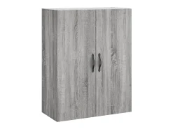 Gabinetes de pared de 2 piezas de madera de ingeniería gris Sonoma