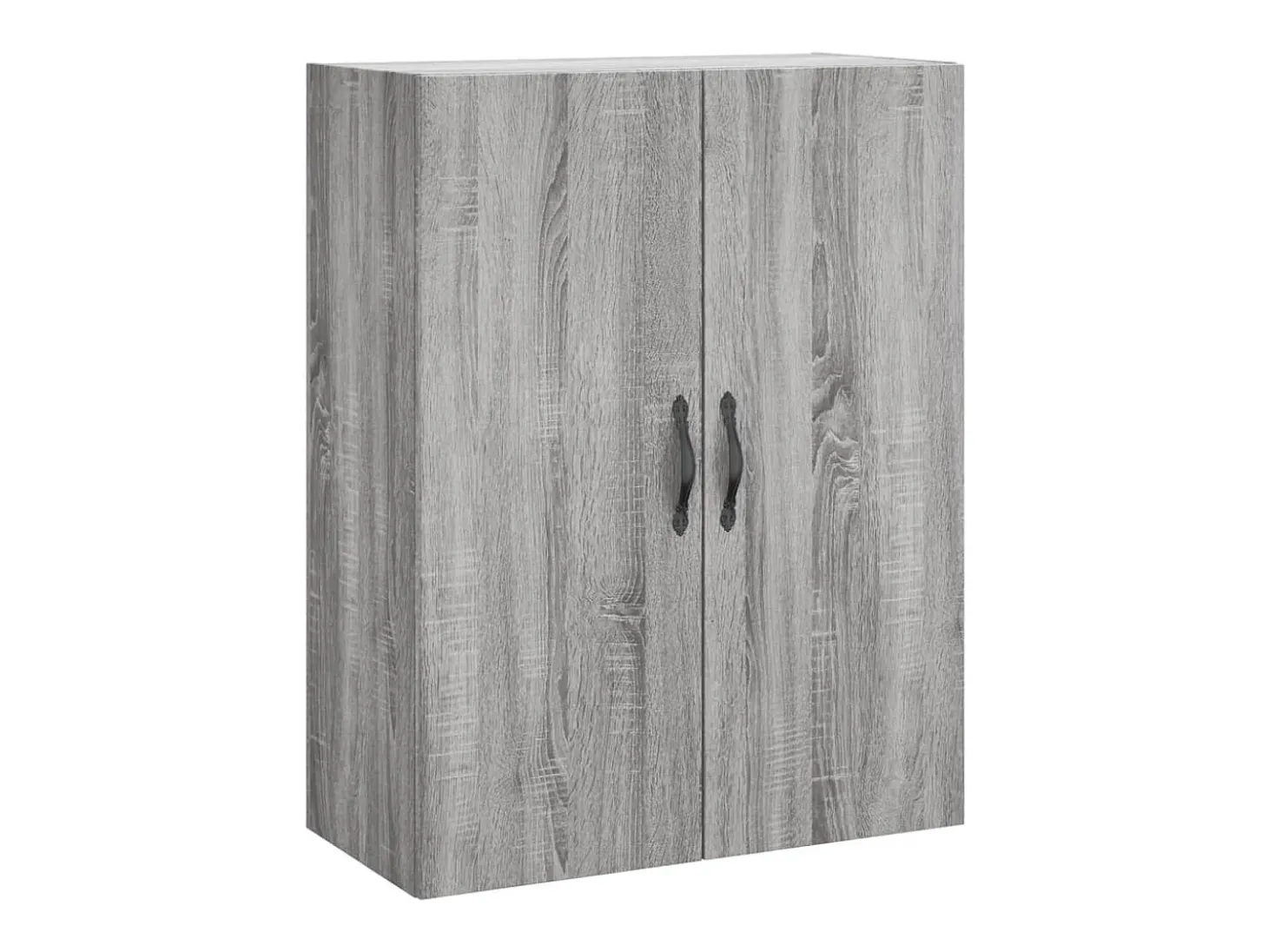Gabinetes de pared de 2 piezas de madera de ingeniería gris Sonoma