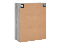 Gabinetes de pared de 2 piezas de madera de ingeniería gris Sonoma