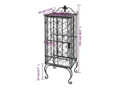 Garden Furniture - Botellero de metal para 28 botellas