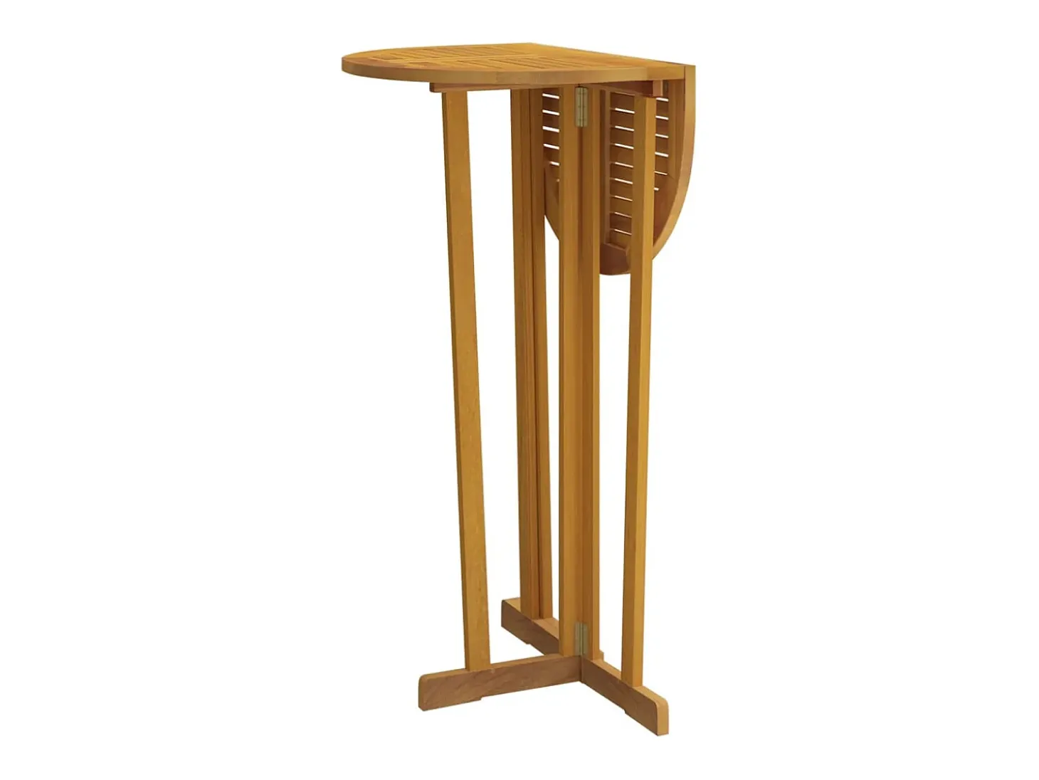 Garden Furniture - Mesa de bar plegable madera maciza de teca 90x65x105 cm