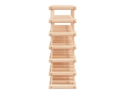 Geesje Botellero para 42 botellas madera maciza pino 68,5x23x68,5 cm
