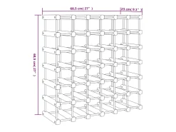 Geesje Botellero para 42 botellas madera maciza pino 68,5x23x68,5 cm