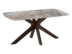 Gemini - Mesa fija (180 x 90 x 76 cm) en cerámica de nogal