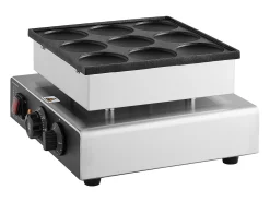 Gofrera SucceBuy 9 Piezas 76 mm Máquina Comercial de Crepas Holandesas Dorayaki 850 W Antiadherente