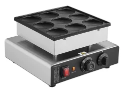 Gofrera SucceBuy 9 Piezas 76 mm Máquina Comercial de Crepas Holandesas Dorayaki 850 W Antiadherente
