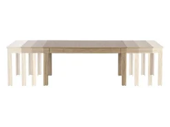 Gran mesa de comedor rectangular de roble Sonoma Aude