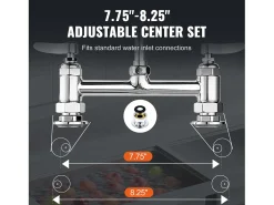 Grifo de Cocina, SucceBuy Grifo de Fregadero de Cocina Comercial con Rociador de Prelavado, 66 cm de Altura
