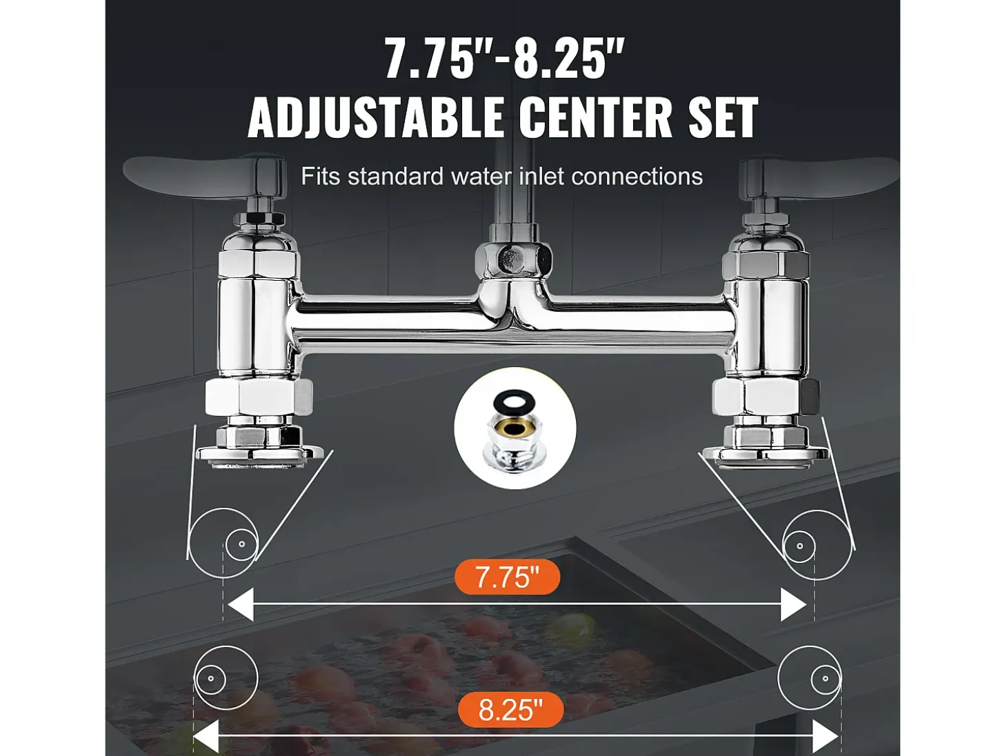 Grifo de Cocina, SucceBuy Grifo de Fregadero de Cocina Comercial con Rociador de Prelavado, 66 cm de Altura