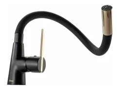 Grifo Para Cocina Rea Bateria Kuchenna Icon Black/Gold