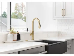 Grifo Para Cocina Rea Nest Brush Gold