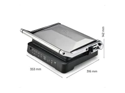 Grill Eléctrico para Carne LITTLE BALANCE 8734 - 2000W, 6 Posiciones, Placas Extraíbles 29x23 cm, Revestimiento MicroCerámico