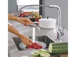 GROHE Essence mezclador de cocina tamaño XL Caño alto cromado extraíble