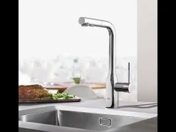 GROHE Essence mezclador de cocina tamaño XL Caño alto cromado extraíble