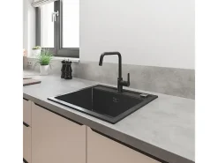 GROHE Start grifo de cocina caño alto negro mate