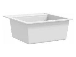 Herlaug Fregadero de cocina de granito con un seno blanco