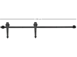 Herraje para puerta corredera negro 200x0.6x4 cm HOMCOM