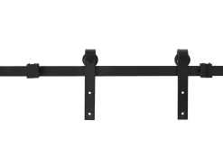 Herraje para puerta negro 200x0.4x18 cm HOMCOM