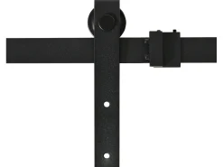 Herraje para puerta negro 200x0.4x18 cm HOMCOM