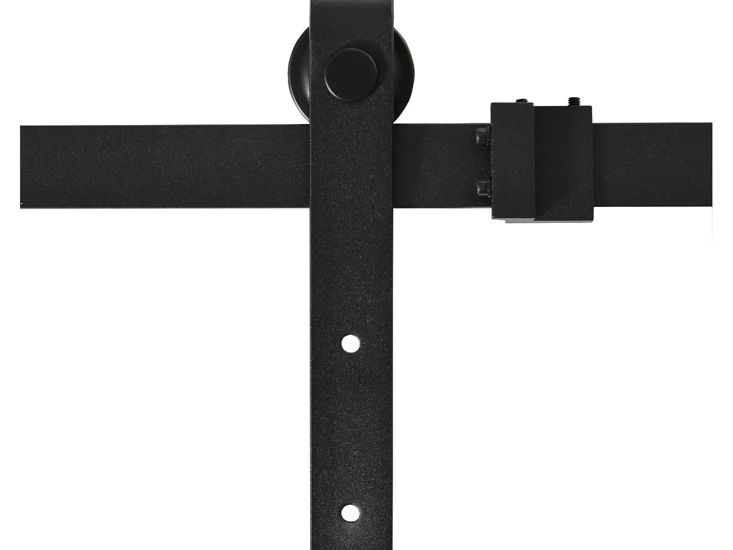 Herraje para puerta negro 200x0.4x18 cm HOMCOM