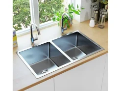 Hicksville Fregadero de cocina hecho a mano acero inoxidable