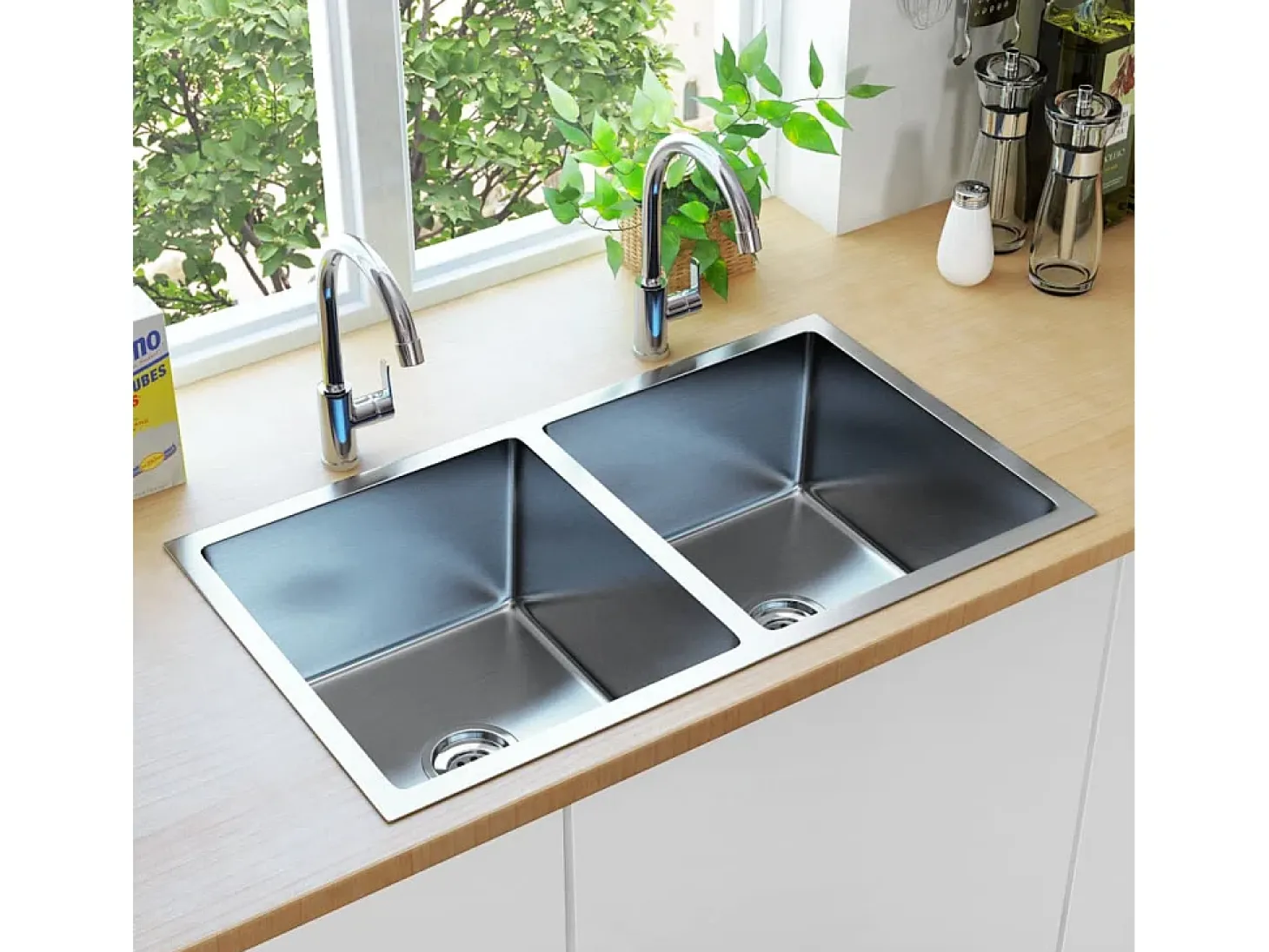 Hicksville Fregadero de cocina hecho a mano acero inoxidable