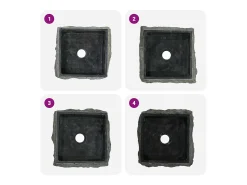 Hilmi Lavabo mármol negro 30x30x13 cm